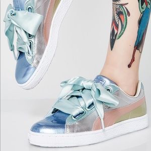 PUMA Women's Basket Heart Bauble Sneakers